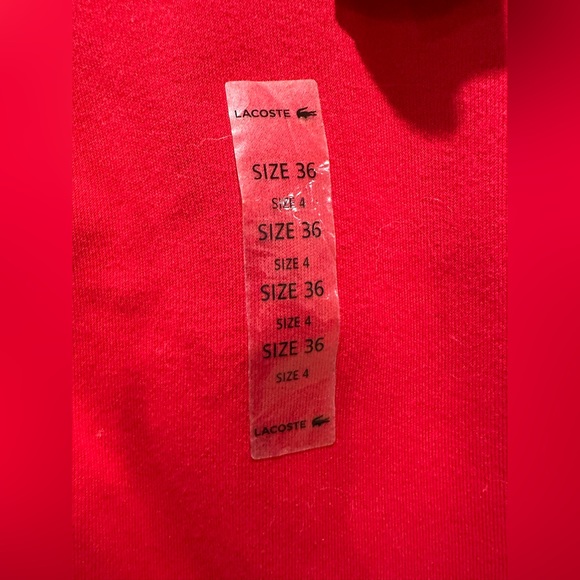 Red and white Lacoste sweater - Picture 3 of 4
